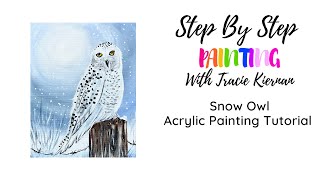 How To Paint A Snow Owl - Acrylic Painting Tutorial