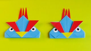 Оригами птичка из игры Angry Birds | Как сделать птицу из бумаги