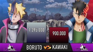 BORUTO VS KAWAKI POWER LEVELS - AnimeScale