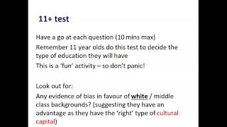 Analysing and evaluating the tripartite system - home learning