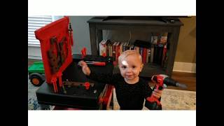 Unboxing Craftsman kids amazing workbench and toolset! #kidsplayhouse #newtoyunboxing #funnykidvideo