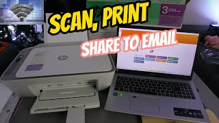 How to Scan In HP Deskjet 2820e Printer Print, Save PDF and Share To Email