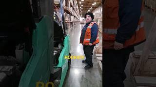 Rookie service tech starting forklift FAIL!! #automobile #mechanic #work #forklift #fail