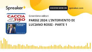 PARIGI 2024: L’INTERVENTO DI LUCIANO ROSSI - PARTE 1