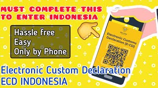 How to Complete Electronic Custom Declaration Indonesia #enterindonesia2023