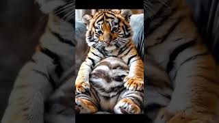 Angry#cute #tiger #tigercubs #babysitter  lions #shorts #feed#viral#video#lion #shortvideo#trending