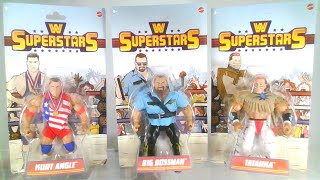 MOTU Monday WWE Superstars Big Bossman, Kert Angle, Tatanka Action Figure Unboxing Review Comparison