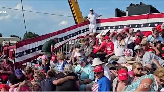 RARE VIEW OF THE CROWD DURING TRUMP SHOOTING😲 (must watch)