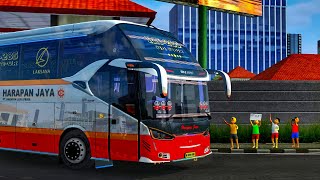 MOD BUSSID TERBARU | KODENAME XHD ROMBAK SR2 | LIVERY HARAPAN JAYA SR2 MN ART