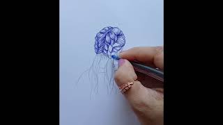 girl  hairstyle  drawing with pen// ballpoint  pen hairstyle drawing