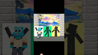 The Body Symbol Challenge with Gumball! #minecraft #roblox #rainbowfriends #minecraftanimation