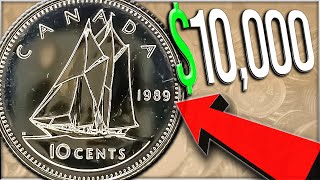 "RARE 1989 DIME  ERROR WORTH MONEY!!" - VALUABLE CANADIAN DIMES IN YOUR POCKET CHANGE!!