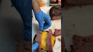 BBQ BRISKET BURGER 🤤 | Cooking food #shorts