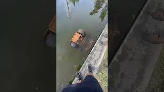 #lawncare Sometimes your team sinks a lawn mower in a canal..... it's the cost o