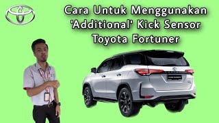 Kick sensor Toyota, susah sangat nak guna benda ni?