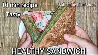 HEALTHY SANDWICH#10 min recipe# Instant Snack #Healthy Breakfast Idea # Bachelor recipe