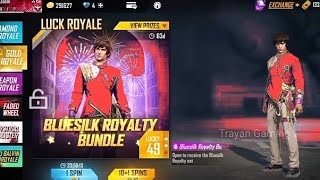 New Gold Royale "BLUESILK ROYALTY BUNDLE" Spin in Free Fire🔥