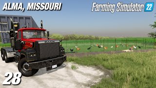 THE CHICKENS ARRIVE! | Alma Missouri | Farming Simulator 22 - Ep28