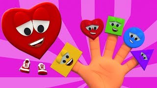 формы палец семья | потешки | Узнать формы | Kids Learn | Poems For babies | Shapes Finger Family