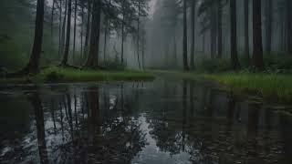 Sleep Music for Deep Sleep | Gentle Rain and Thunder at Night