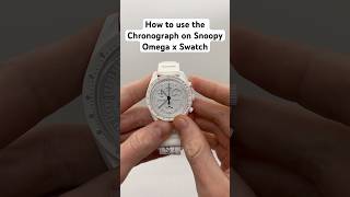 How to use the Chronograph on a Snoopy Omega x Swatch Mission to the Moonphase #swatch #snoopy