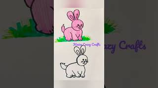 how to draw bunny/Rabbit. #easydrawing  #shorts  #rabbitdrawing