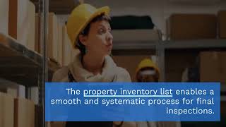 Property Inventory for Commercial Property Leases