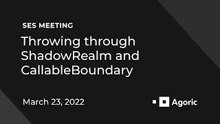 SES Meeting: Throwing through ShadowRealm and CallableBoundary