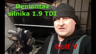 Demontaż silnika Golf 5