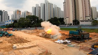 UXO disposal along Upper Bukit Timah Road