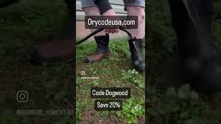 Rubber boots with arch support! #drycodeboots #homestead #muddy