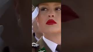 Chilean women's military parade.  One. 칠레 여군