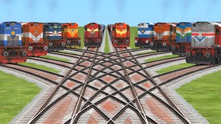 5⃣➕5⃣Ten Trains Crossing ✖On Solid Curved Railroad Track TRAUN SIMULATOR Classic New Upcoming Update