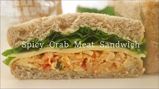 매콤한 게맛살 샌드위치, Spicy Crab Meat Sandwich, ピリ辛カニカマサンドイッチ