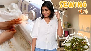 Sewing vlog | diy: Ganni top