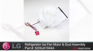 LG Refrigerator Ice Fan Moto & Duct Assembly Part #:5209JA1044A