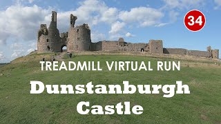 Treadmill Virtual Run 34: Dunstanburgh Castle, Craster, Embleton Bay, UK