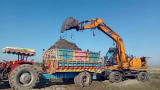 Incredible safety, samsung operator top work loading tractor||excavator video