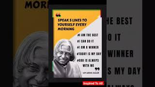 APJ Abdul Kalam Motivational Quote NewWhatsapp Status Speak these 5 Lines toyourself every morning