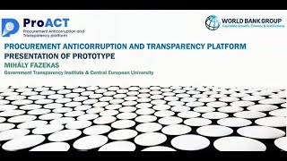 ProAct presentation by Mihály Fazekas on a Symposium on Data Analytics and anti-corruption by the WB