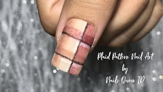 "PLAID PATTERN" NAIL ART TUTORIAL BY NAILS QUEEN ID