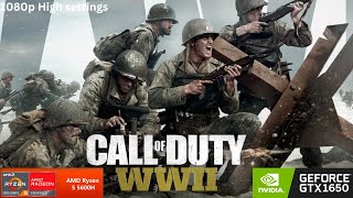 LENOVO IDEAPAD GAMING 3 |  Call Of Duty WWII BENCHMARKS | GAMEPLAY |  RYZEN 5 5600 H | GTX 1650