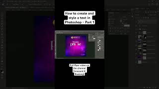 How To Create and Style a Text For Church Flyer in Photoshop #shorts