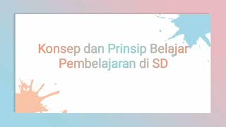 PRINSIP DAN KONSEP BELAJAR DAN PEMBELAJARAN  ||  #1