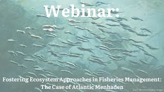 Webinar: Fostering Ecosystem Approaches in Fisheries Management: The Case of Atlantic Menhaden