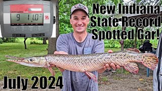 Indiana Kayak Fishing: New STATE RECORD Spotted Gar! 7/11/24