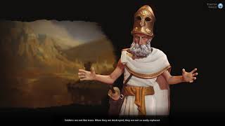 Civilization 6 Pericles of Greece Declare War Cutscene