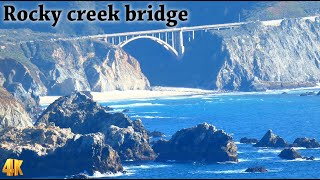 Rocky creek bridge views in Monterey County CA