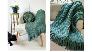 Crochet, Mock Cable, Sister Throw, Modern, Lapghan