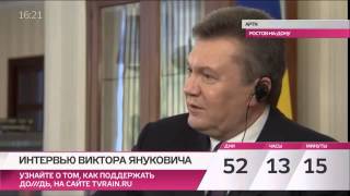 Виктор Янукович - интервью - 02.04.2014